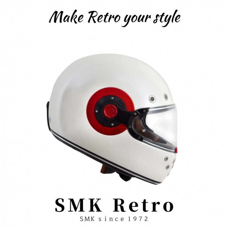 군토,[SMK RETRO] SMK 레트로 헬멧 - 펄 화이트 레드