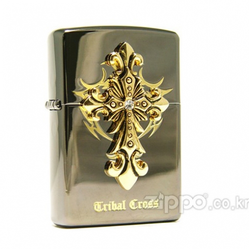 군토,[지포] 트라이벌 크로스 블랙아이스 (ZIPPO TRIBAL CROSS EMB 1 BK )