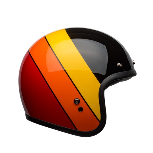 군토,[BELL] 벨 커스텀500 리프 오픈페이스 헬멧 - 블랙/옐로우/오렌지/레드