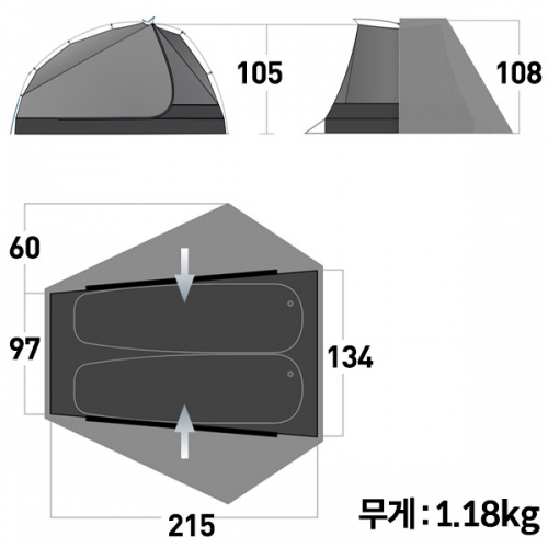 군토,[씨투써밋] 알토 TR2 UL 그린 텐트 (매쉬이너/3계절용)