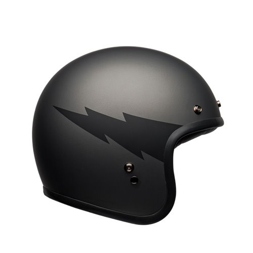 군토,[BELL] 벨 커스텀500 썬더클랩 오픈페이스 헬멧 - 무광 그레이/블랙