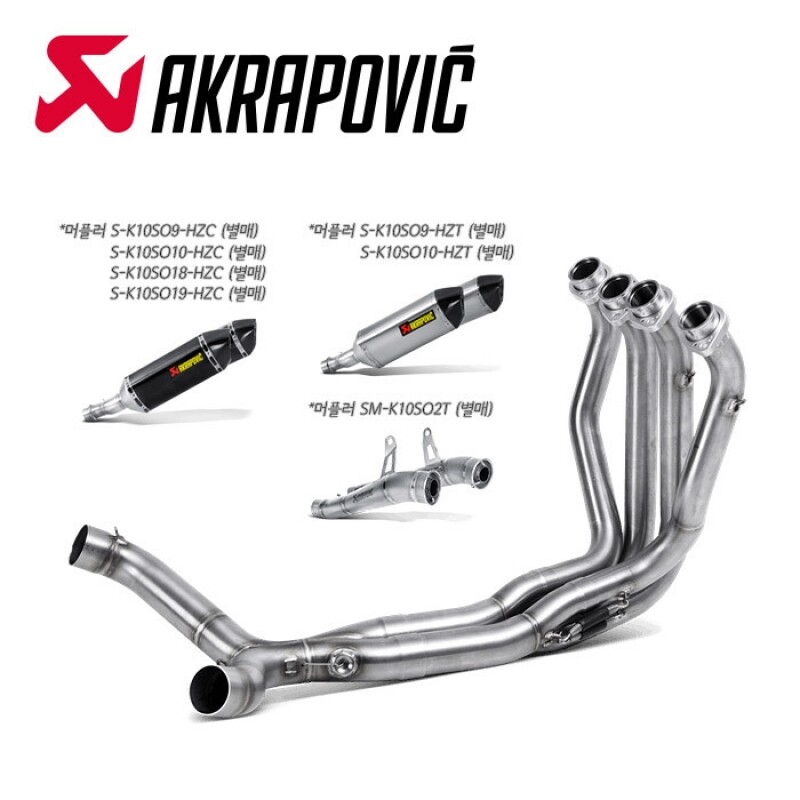 군토,[아크라포빅] 가와사키 Z1000R (17~21) / Z1000 (14~20) / Z1000SX (14~19) 머플러 옵션 헤드 파이프 (스테인레스 스틸)