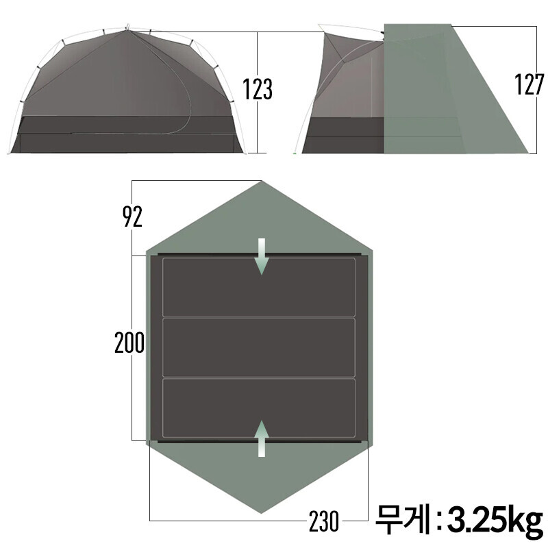군토,[씨투써밋] 아이코스 TR3 텐트 (메쉬이너/3계절용)
