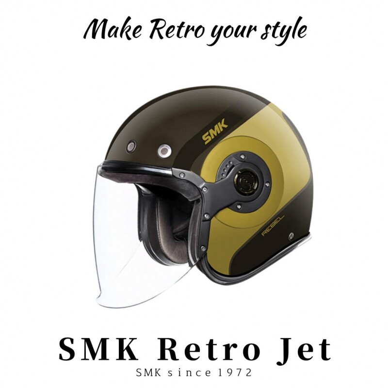 군토,[SMK RETRO] SMK 레트로 제트 헬멧 - 레블 오렌지 옐로우 그레이