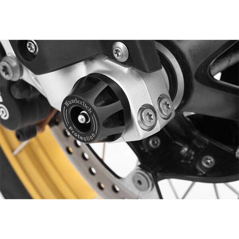 군토,[분덜리히] BMW F750GS, 800GS, 850GS DOUBLESHOCK axle crash pads front - black 42156-102