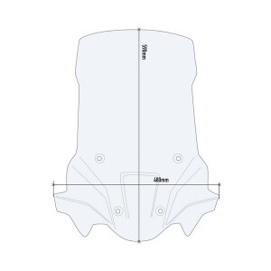 [기비] GIVI 트라이엄프 타이거 Tiger 900 Rally (20-23)(2024) 윈드스크린 - D6418ST (롱 투명, 59x48cm, 순정보다 12.5cm)