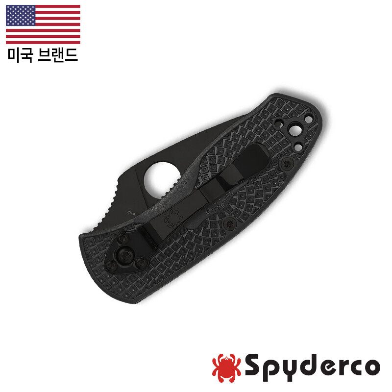 군토,[스파이더코] 앰비셔스 FRN(F) 블랙 폴딩 나이프
