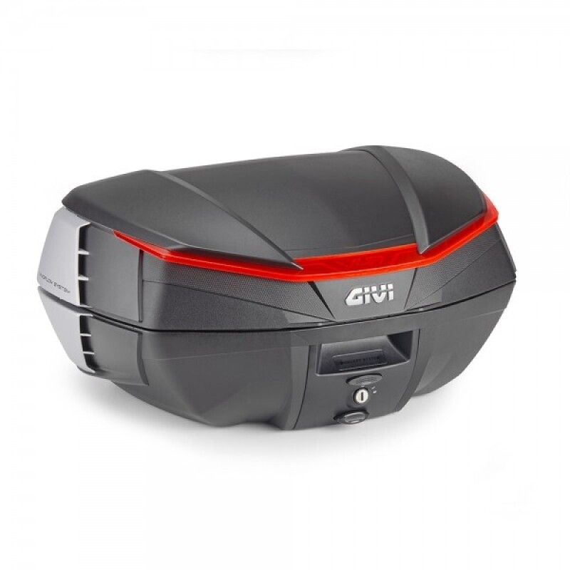 군토,[기비][모노키] GIVI AIR 탑박스 49리터 - V49-N (블랙, 레드 반사경) (모노키 플레이트 별도)