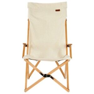 [마운트리버] 릴렉스 우드 캔버스 체어 팔걸이형 - 아이보리