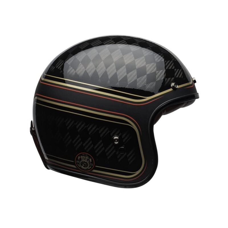 군토,[BELL] 벨 커스텀 500 카본 오픈페이스 헬멧 - RSD 체크메이트