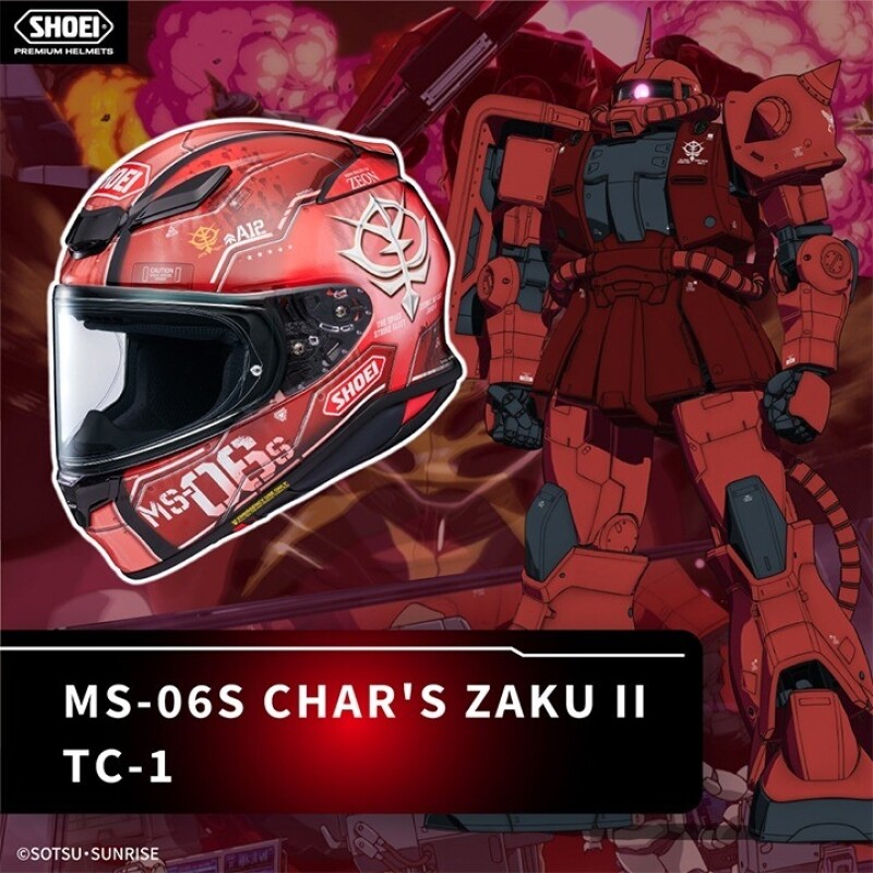 군토,[쇼에이] Z-8 CHAR'S 자쿠 II TC-1 SHOEI X 기동전사 건담 콜라보 풀페이스 헬멧 (Z-8 CHAR'S ZAKU II TC-1 SHOEI X)