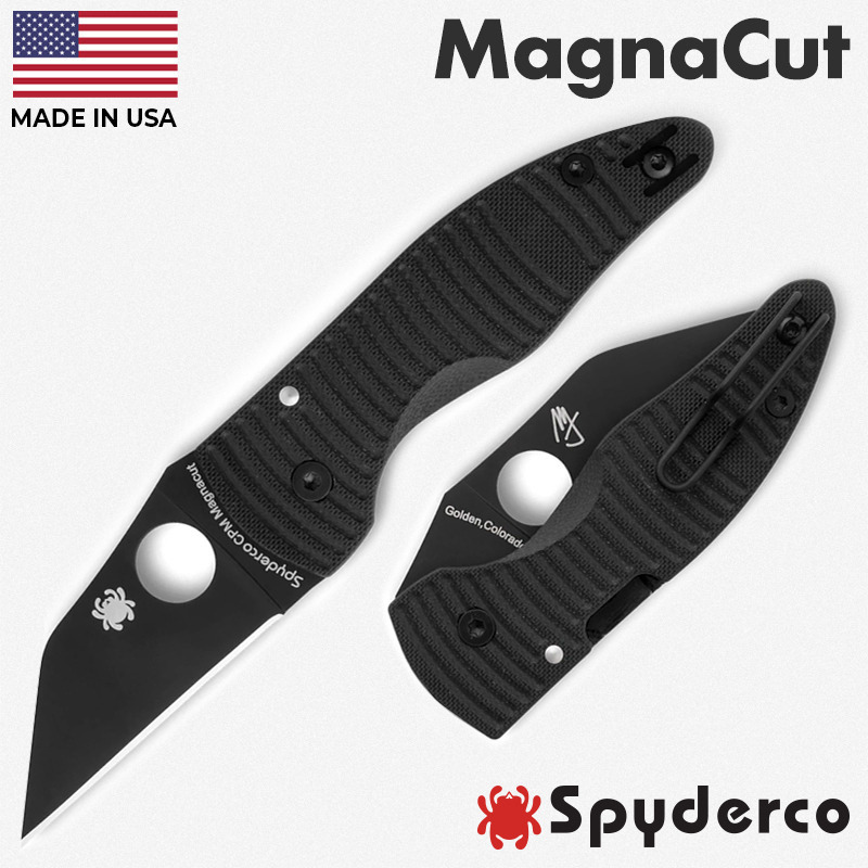 군토,[스파이더코] 마이크로짐보(F) 솔트 블랙 마그나컷 폴딩 나이프