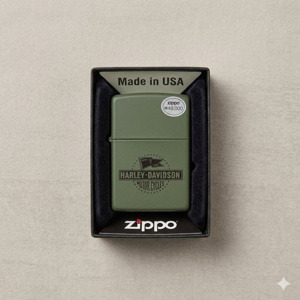 [지포] 할리데이비슨 아미 그린 로고 지포라이터 (49464)